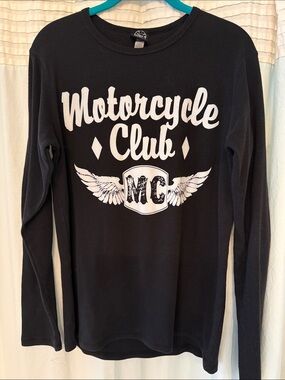 Motorcycle Club Long-Sleeve Tee - Black for men or women